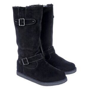 FUR INTERIOR BOOT URBAN BUCKLE - BLACK ( BRAND NEW !!!)